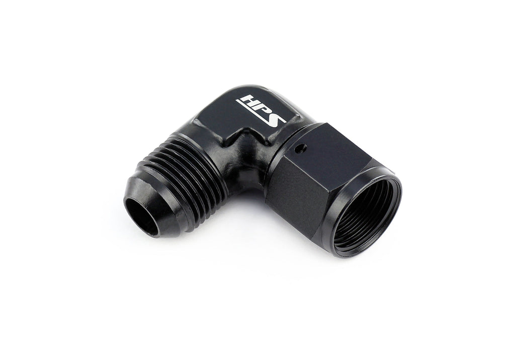 HPS Performance AN Male to Female Swivel Adapter, Aluminum, Black