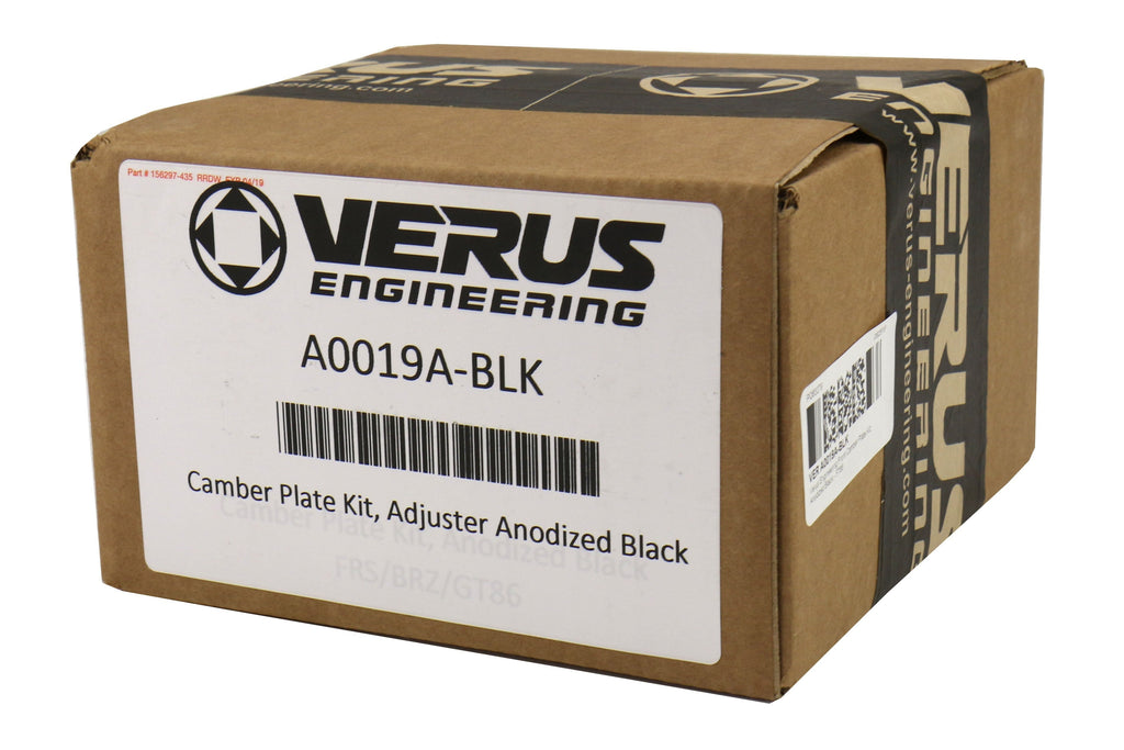 Verus Engineering Front Camber Plate Kit Black - 2013-2021 Scion FRS / Subaru BRZ / Toyota 86