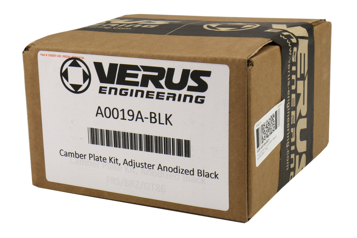Verus Engineering Front Camber Plate Kit Black - 2013-2021 Scion FRS / Subaru BRZ / Toyota 86