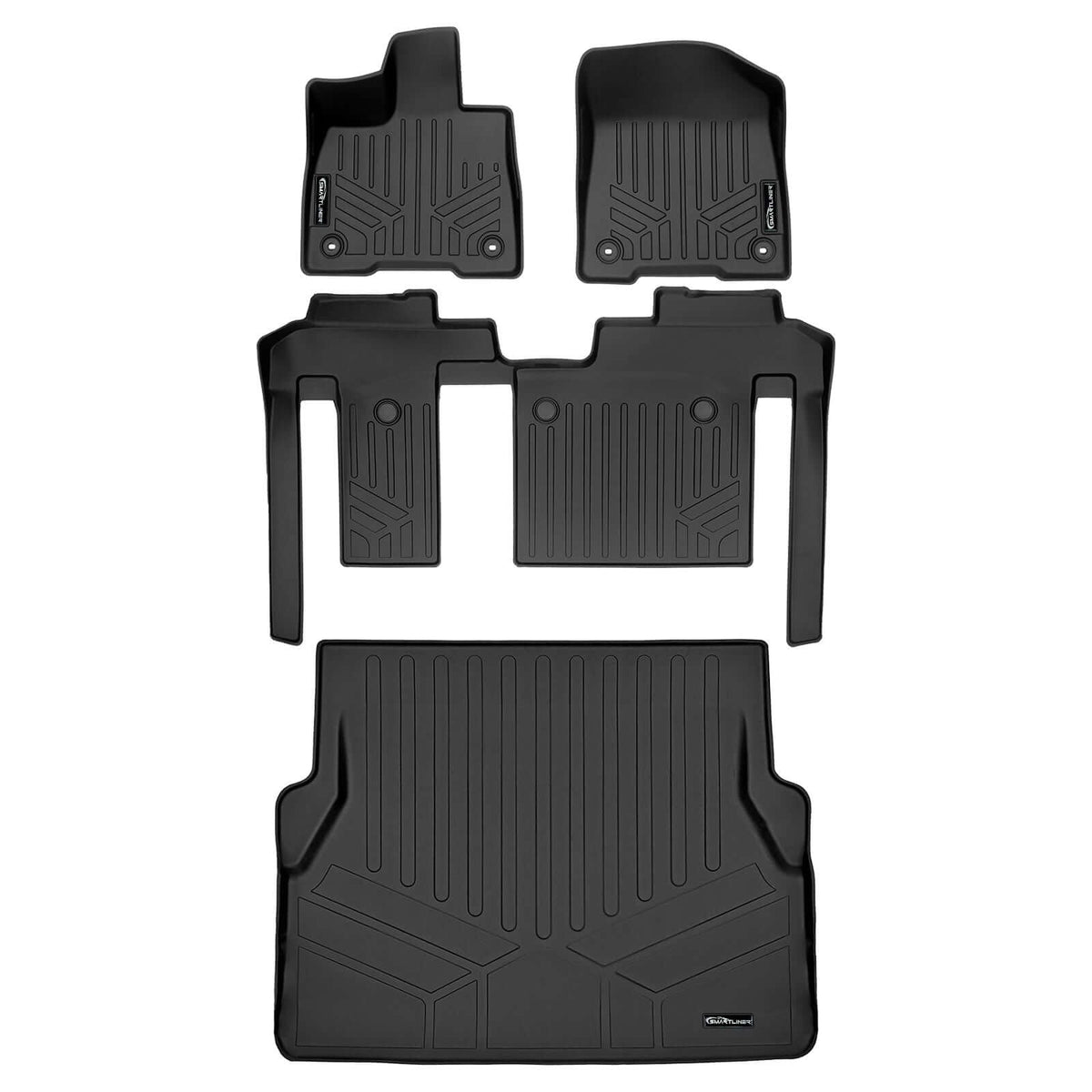 SMARTLINER Custom Fit Floor Liners For 2021-2026 Toyota Sienna with 2nd Row Bench Seat