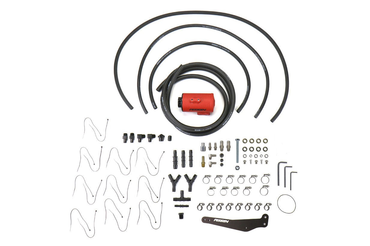 PERRIN Air Oil Separator Kit (Red) - 2015-2021 Subaru WRX