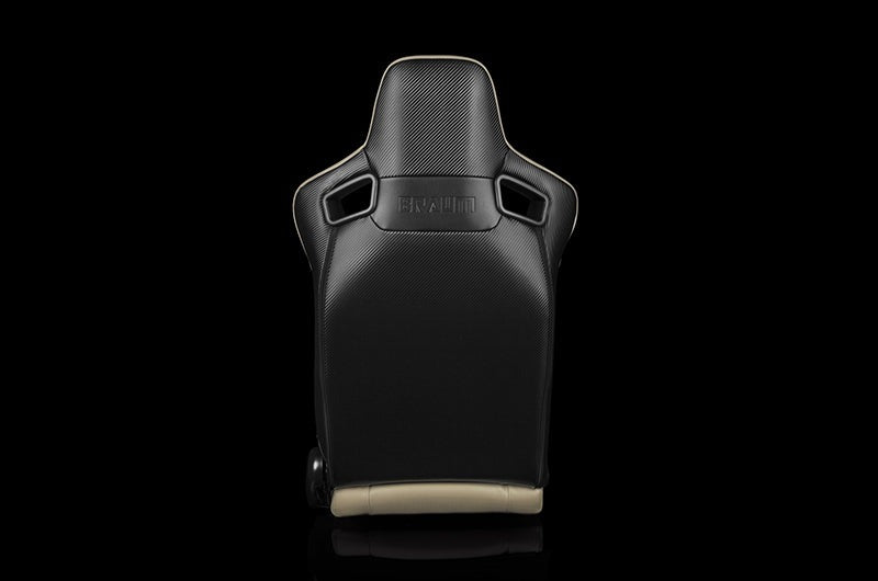 Braum Elite Series Sport Seats - Beige Leatherette Pair - Universal