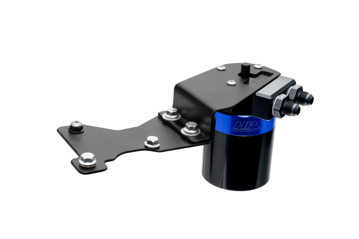 HPS Performance Aluminum Oil Catch Can Kit 2010-2015 Lexus IS250 C 2.5L V6, Blue, 860-025BL