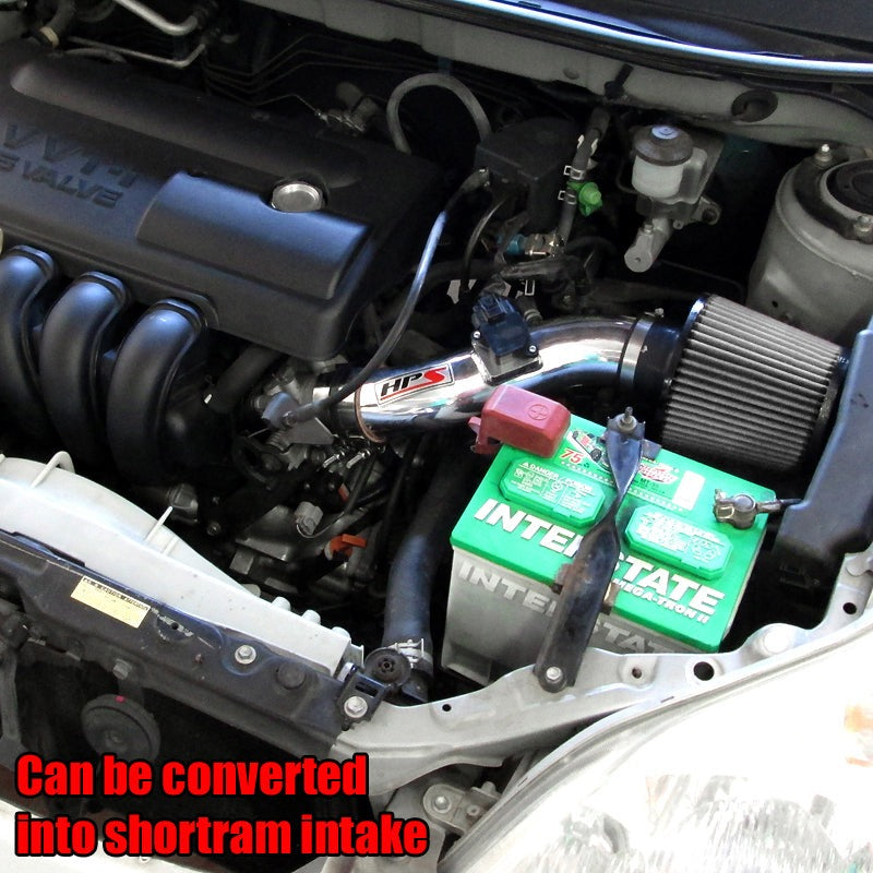 HPS Cold Air Intake Kit 2003-2004 Pontiac Vibe 1.8L, Converts to Shortram, 837-513