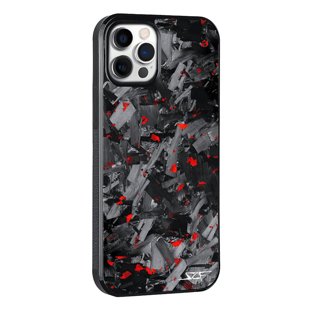 iPhone | Red Flake Forged Chunk Carbon Fiber Case | CLASSIC Series