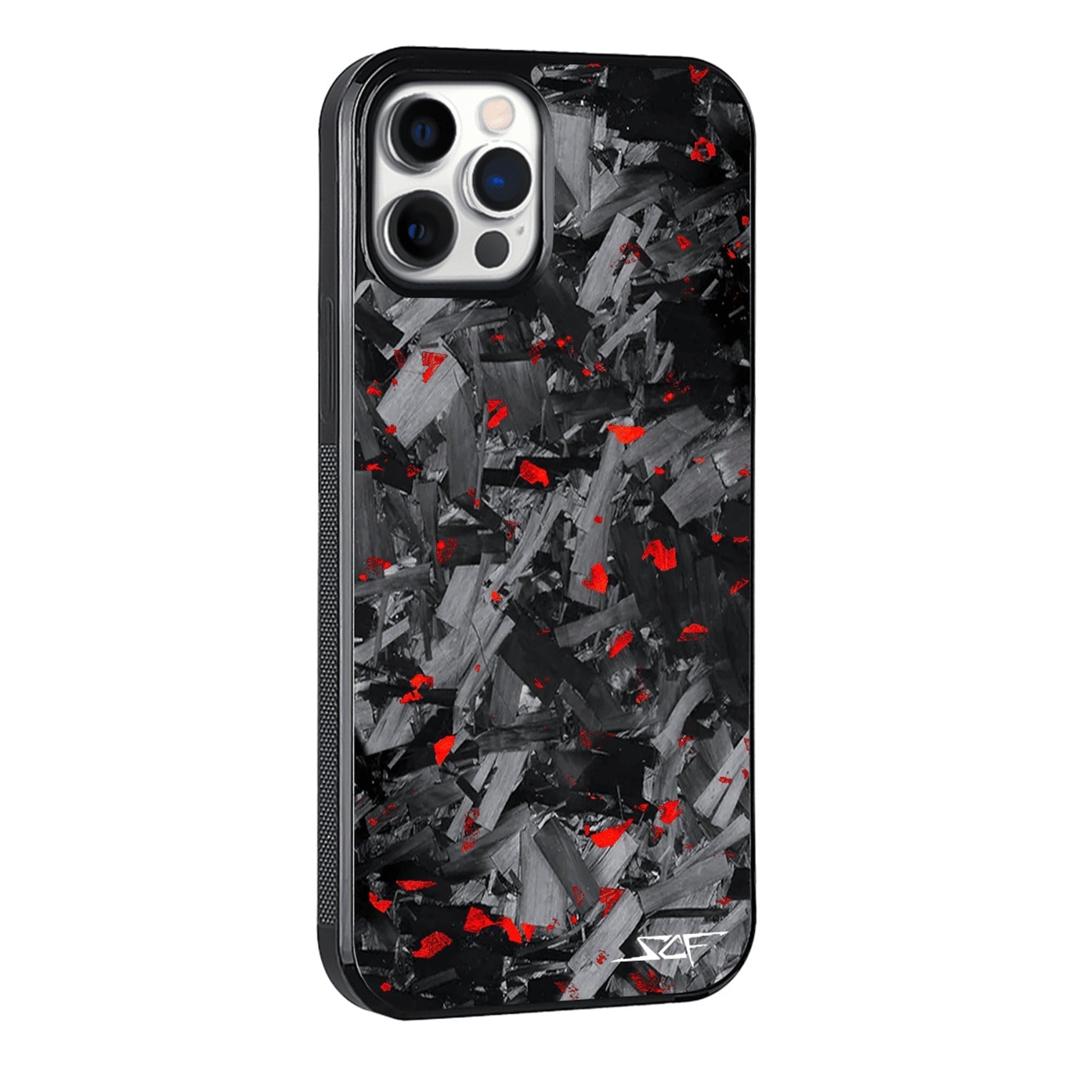iPhone | Red Flake Forged Chunk Carbon Fiber Case | CLASSIC Series