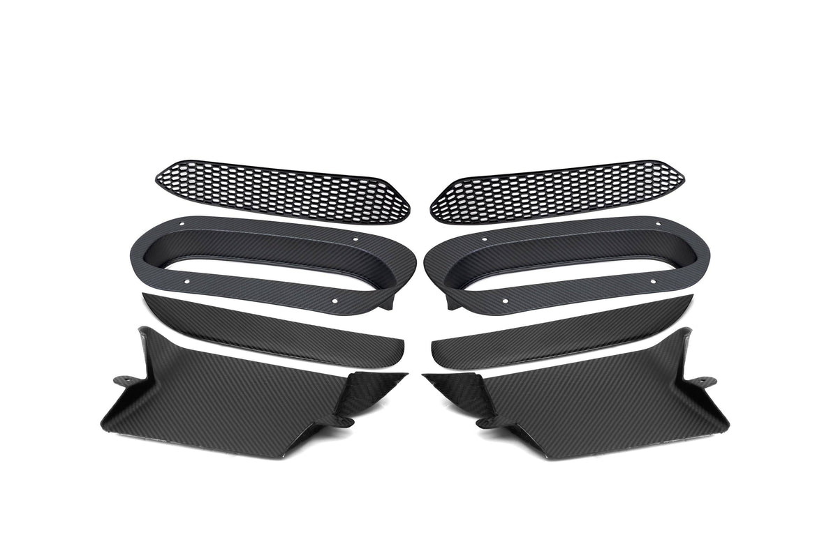 G90 M5 SQ Style Dry Carbon Fiber Vented Hood Inlet and Trim