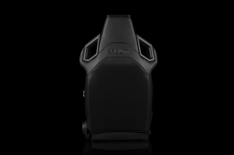 Braum Alpha X Series Sport Seats - Red Polo Fabric (Black Stitching) Pair - Universal