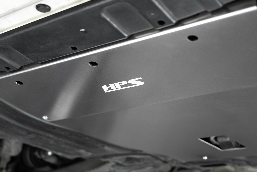 HPS Performance Aluminum Front Under Tray Skid Plate 2009-2013 Honda Fit 1.5L, SP-105