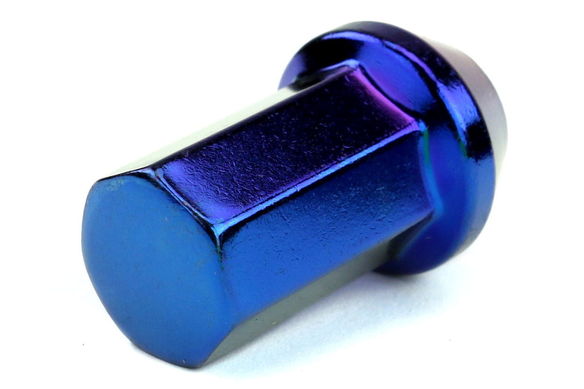 Project Kics Project Heptagon Caliber 24 Blue Titanium Closed Ended Lug Nuts 12X1.25 - Universal
