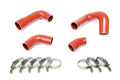 HPS Performance Silicone Transmission Oil Cooler Coolant Hose Kit, Mack Trucks 2007-2010 LEU612 Replace OE Part # 20934539 , 21548313 , 21794132 , 21794129, Orange, 57-1708