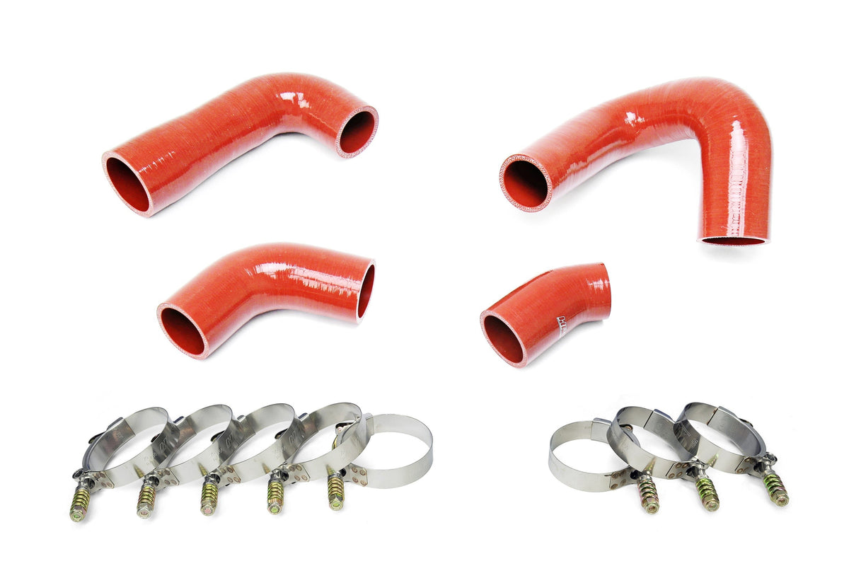 HPS Performance Silicone Transmission Oil Cooler Coolant Hose Kit, Mack Trucks 2007-2010 LEU612 Replace OE Part # 20934539 , 21548313 , 21794132 , 21794129, Orange, 57-1708