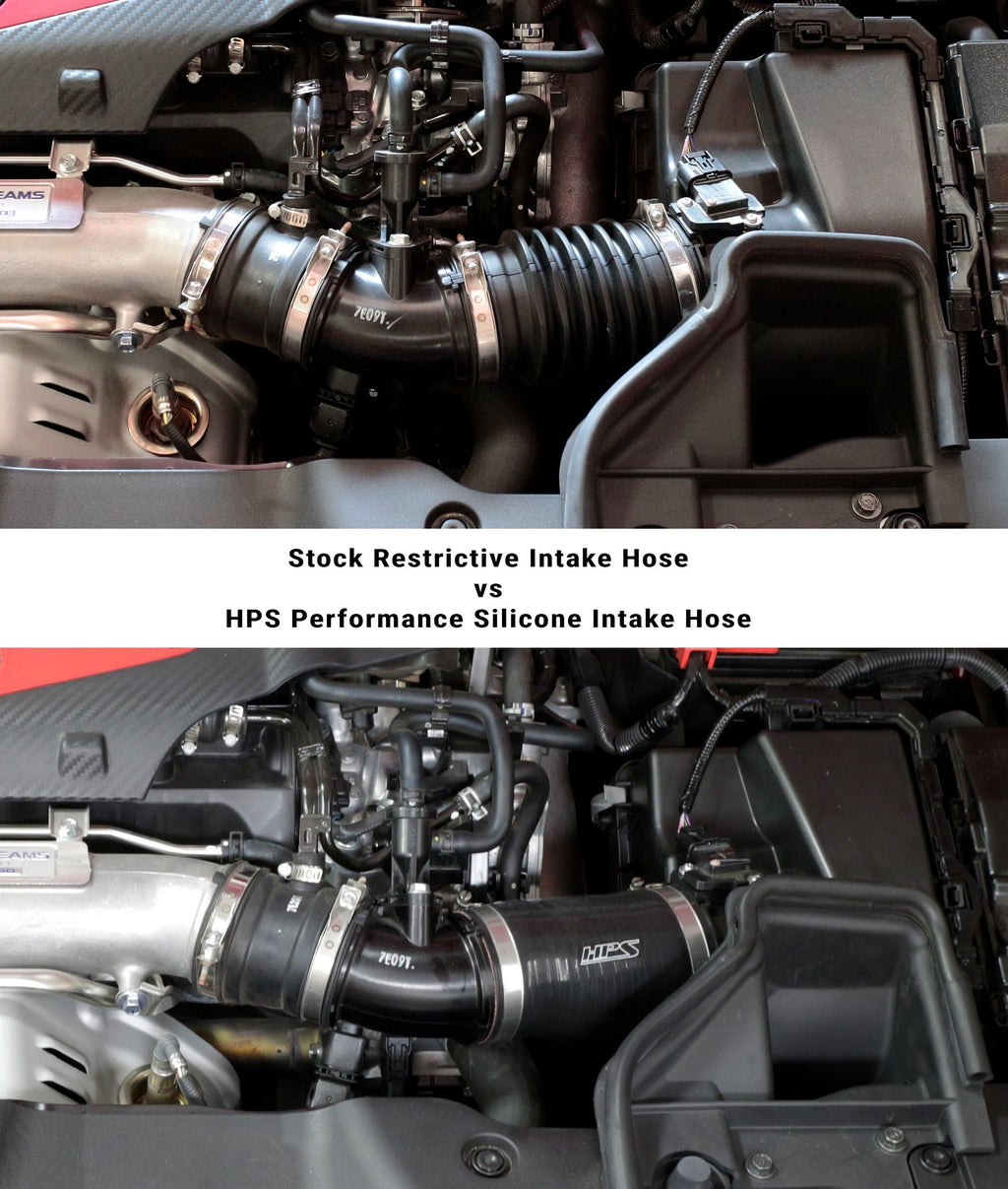 HPS Silicone Post MAF Air Intake Hose Kit Honda 2017-2021 Civic Type R 2.0L Turbo, 57-1765