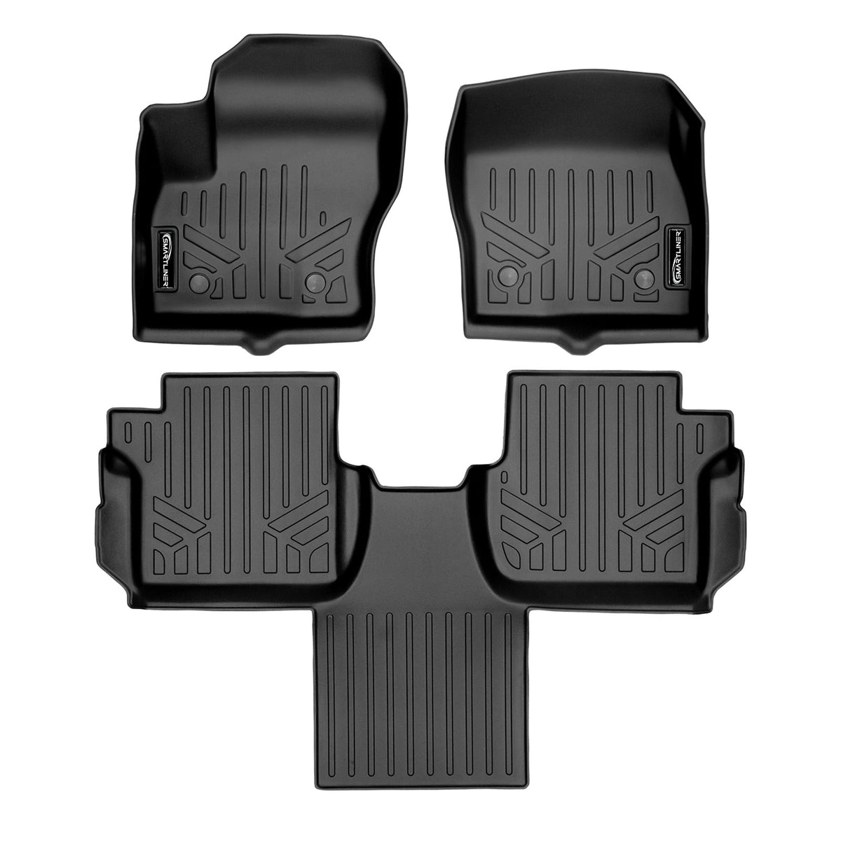 SMARTLINER Floor Liners for 2014-2022 Ford Transit Connect (Wagon-Longwheelbase) | Vinyl | With Secondary Footrest