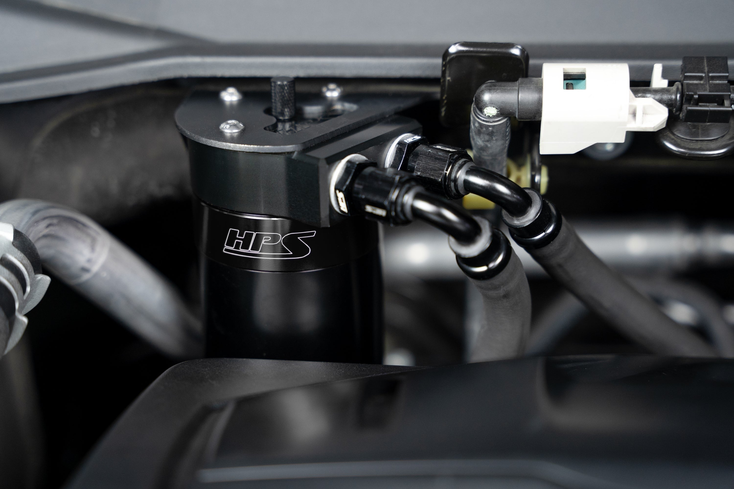 HPS Performance Aluminum Oil Catch Can Kit 2019-2026 Acura RDX 2.0L Turbo, Black, 860-015WB