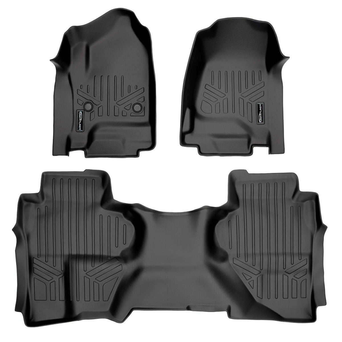 SMARTLINER Floor Liners for 2019 Silverado 1500 LD/GMC Sierra 1500 LD Double Cab (NO Over the Hump Coverage)