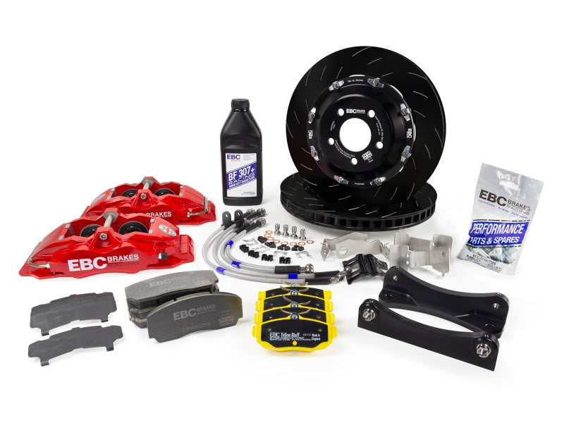 EBC Racing Apollo-4 Front Big Brake Kit, Black - 2013-2020 & 2022-2026 Subaru BRZ / Toyota GR86/FRS/GT86