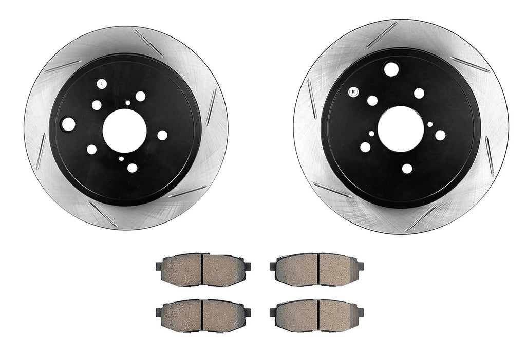 Stoptech Street Axle Pack Slotted Rear - 2013-2016 Scion FR-S / 2013-2020 Subaru BRZ / 2017-2019 Toyota 86