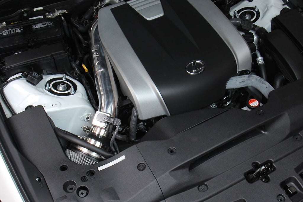 HPS Performance Air Intake Kit with Heat Shield, 2015-2025 Lexus RC350 3.5L V6, Red, 827-682R