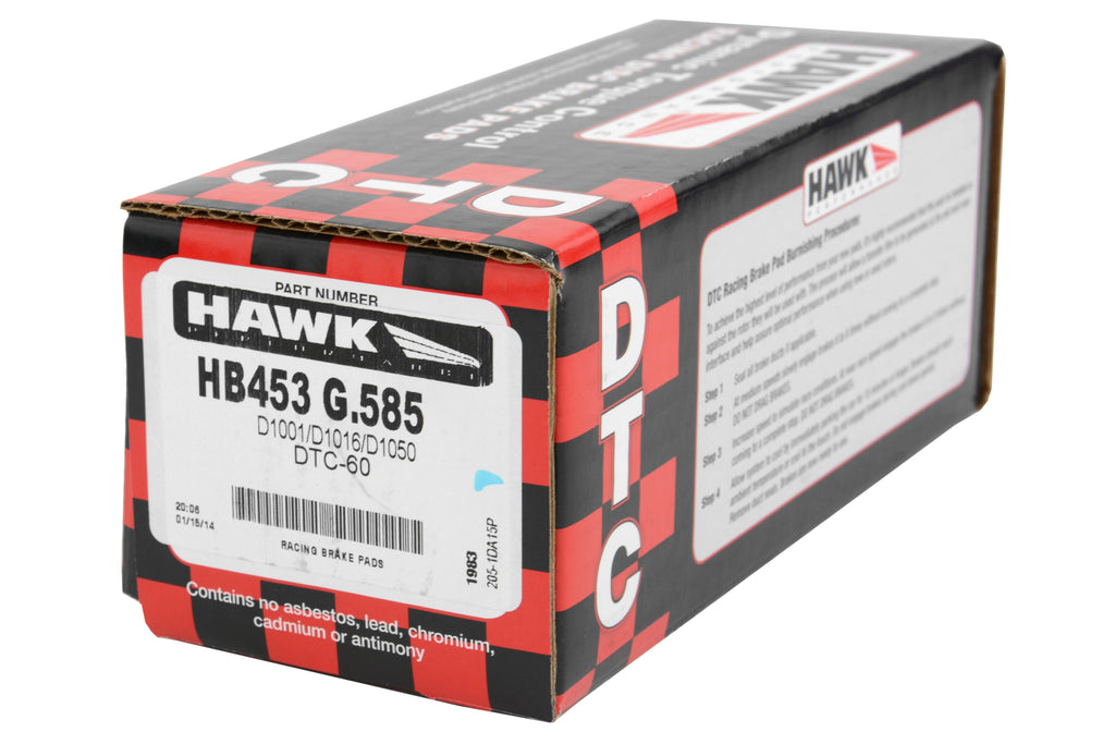Hawk DTC-60 Front Brake Pads - Subaru Models (inc. 2004-2017 Subaru STI)