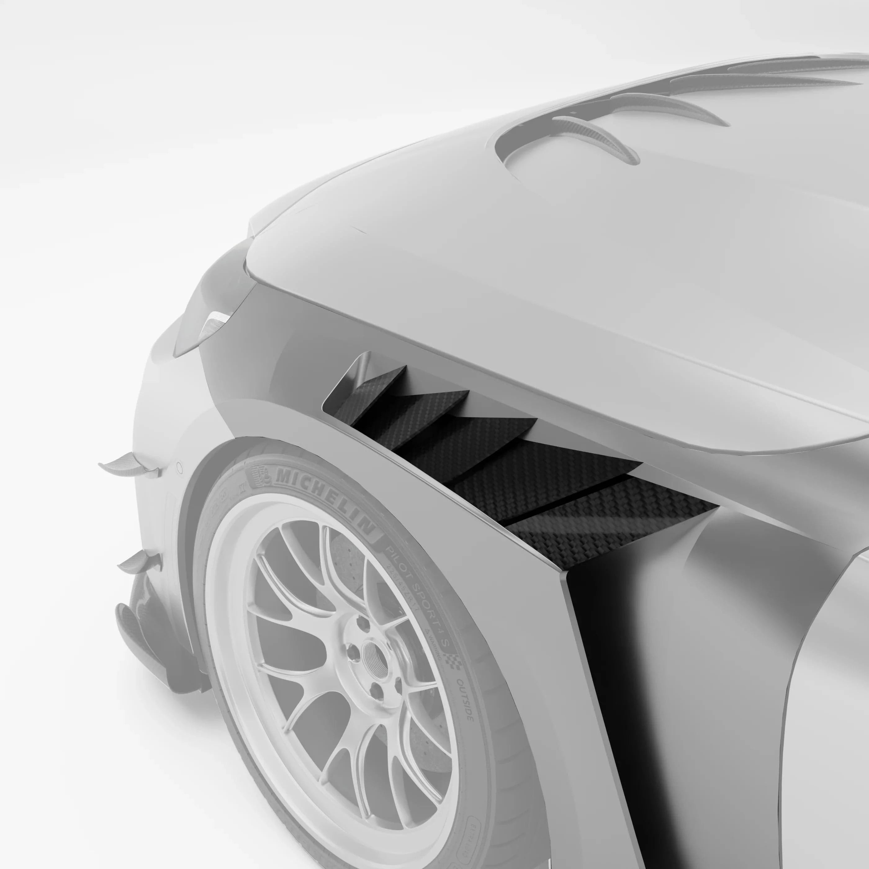 Revozport Carbon Fiber Side Fenders for BMW G87 M2-V2 RACE FENDER