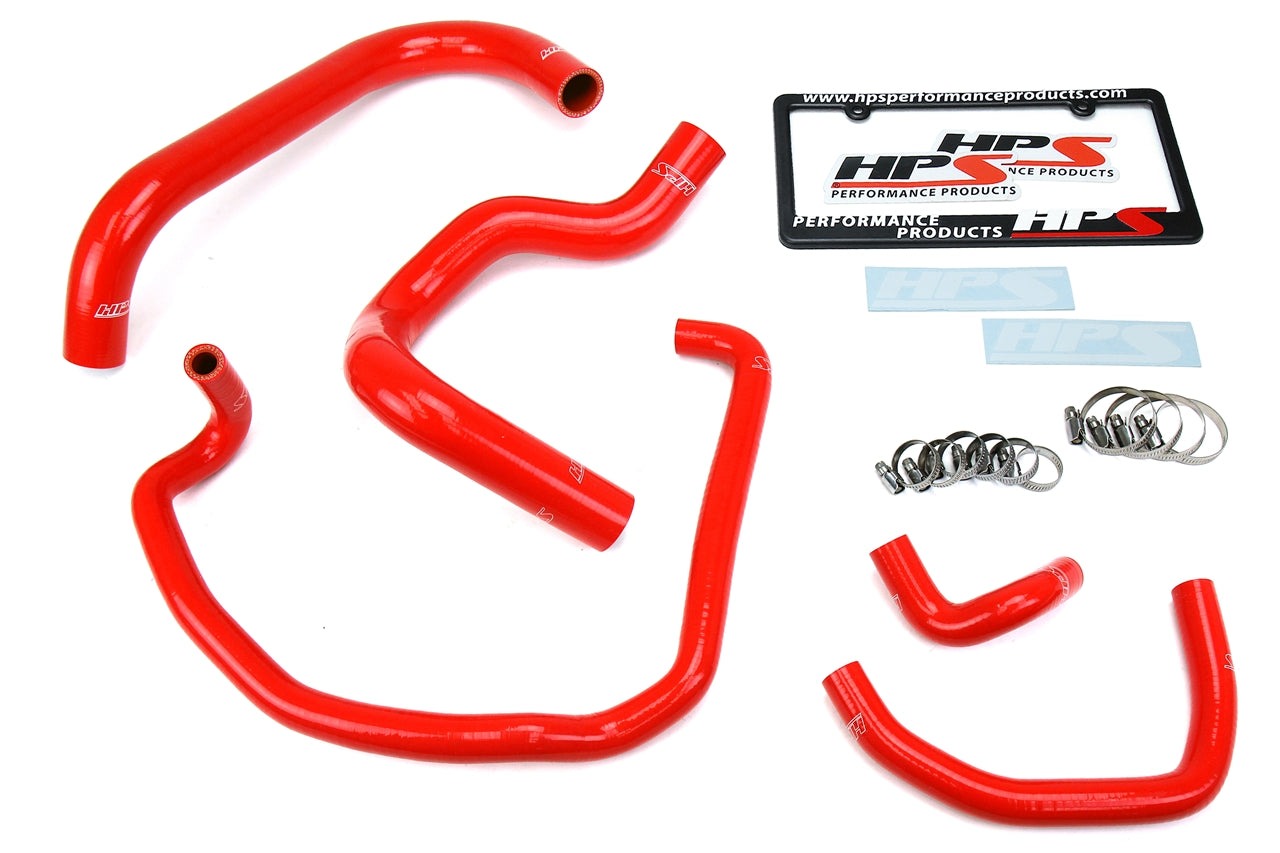 HPS Red Reinforced Silicone Radiator + Heater Hose Kit Toyota 95-04 Tacoma 2.4L & 2.7L 4Cyl