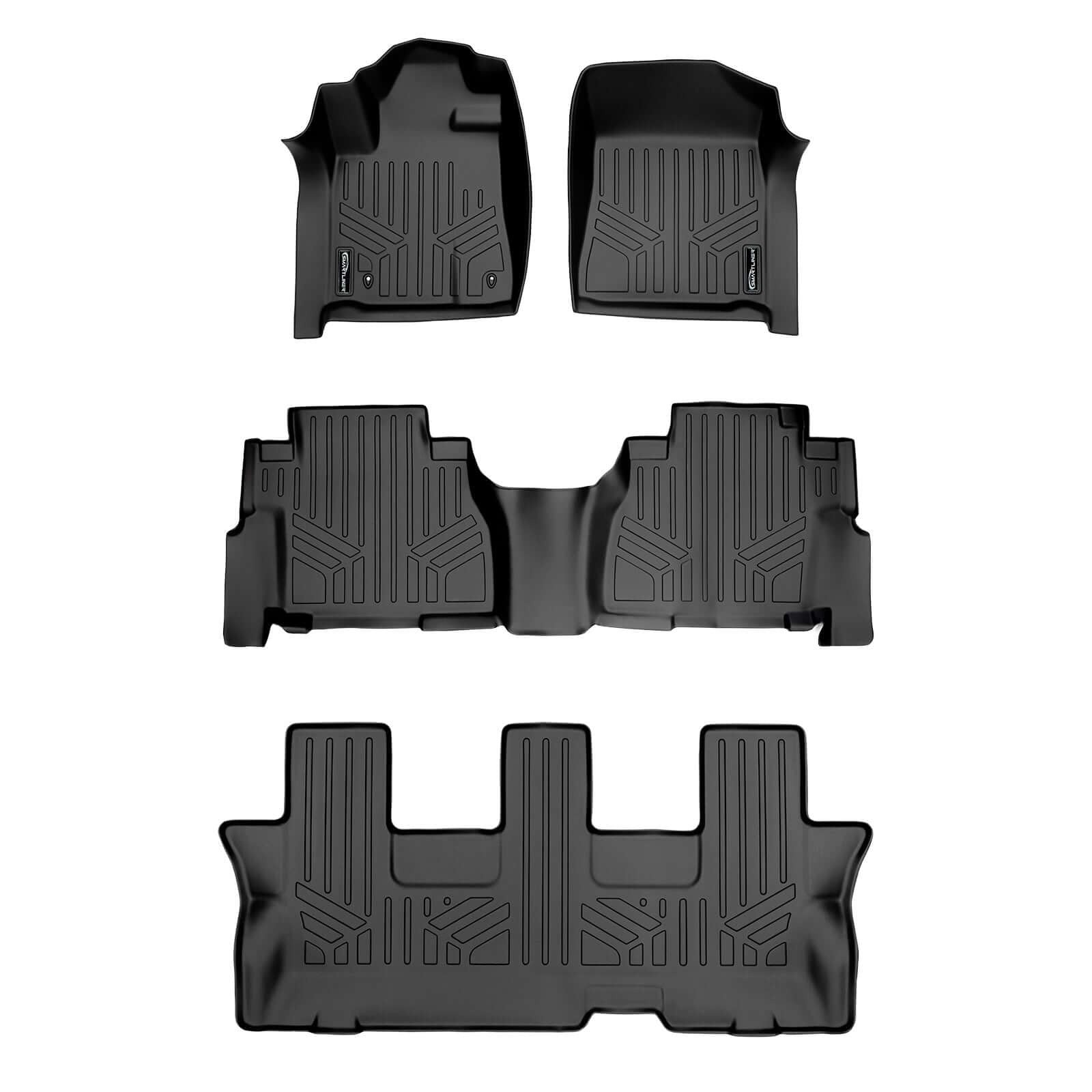 SMARTLINER Custom Fit Floor Liners For 2008-2011 Toyota Sequoia (with Bench Seat)
