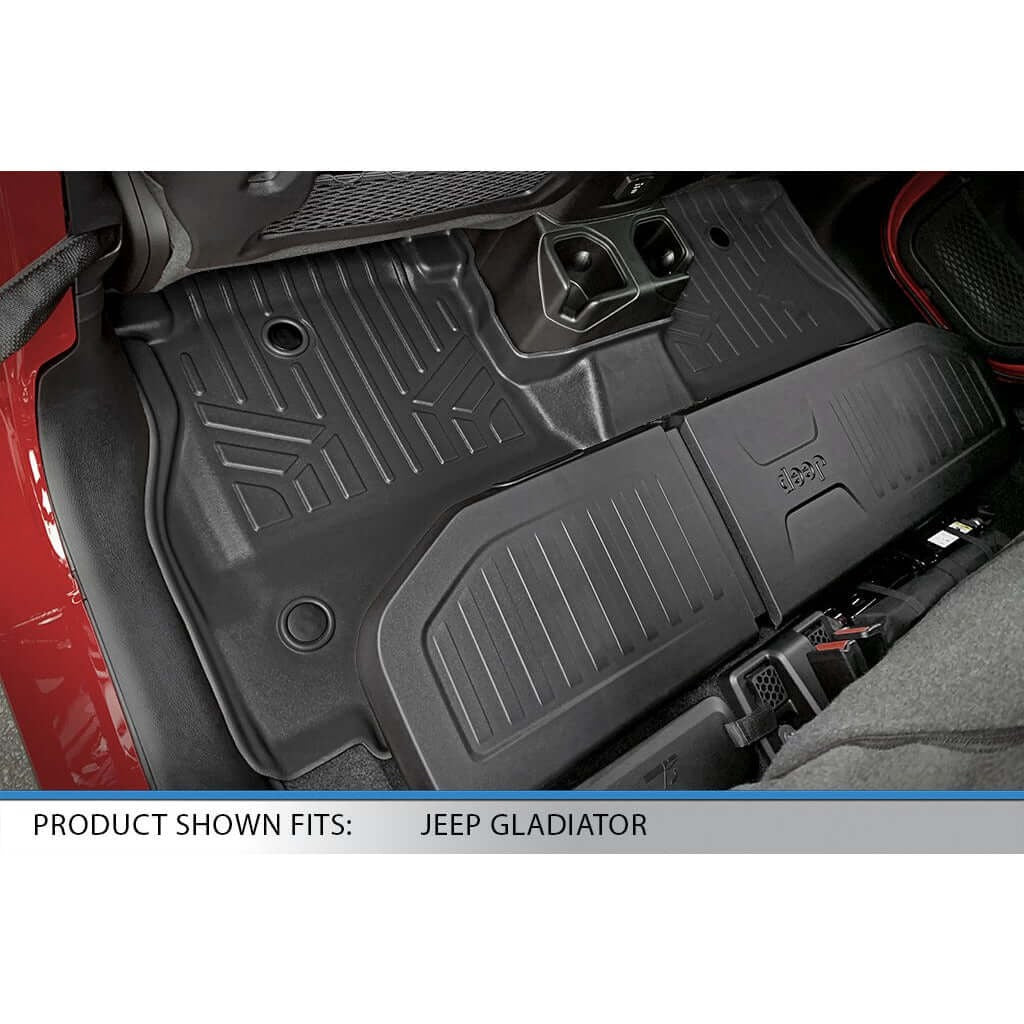 SmartCoverageTM Floor Liners For 2020-2026 Jeep Gladiator with Lockable Rear Underseat Storage