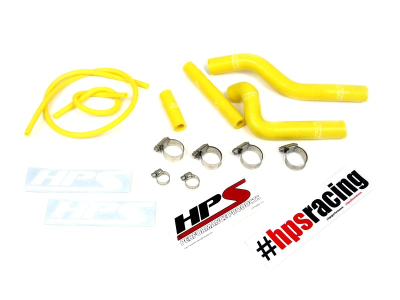 HPS Yellow Reinforced Silicone Radiator Hose Kit Suzuki 01-08 RM125 2 Stroke