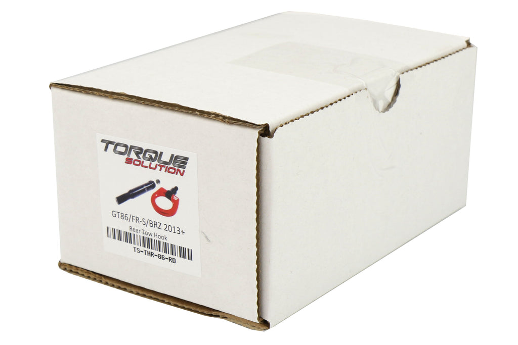 Torque Solution Rear Tow Hook Red - Scion FR-S 2013-2016 / Subaru BRZ 2013+ / Toyota 86 2017+