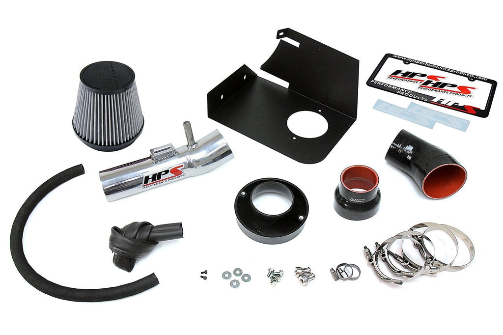 HPS Performance Shortram Air Intake Kit 2004-2009 Mazda B4000 4.0L V6, Includes Heat Shield, Polish
