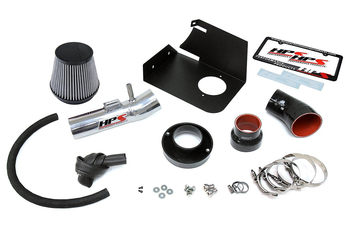 HPS Performance Shortram Air Intake Kit 2004-2009 Mazda B4000 4.0L V6, Includes Heat Shield, Polish