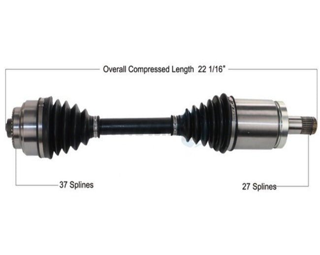 BMW F10 5-Series Front Driver Side Axle By Surtrak 31607618681