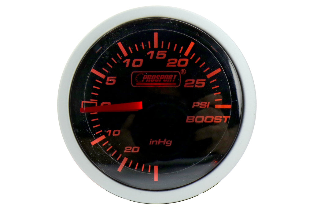 ProSport Mechanical Boost Gauge Amber/White 52mm - Universal