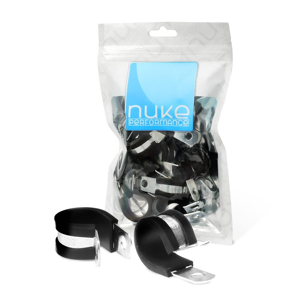 Nuke Performance Stainless Steel P-Clamp for AN-10 PTFE fuel hose 10pcs