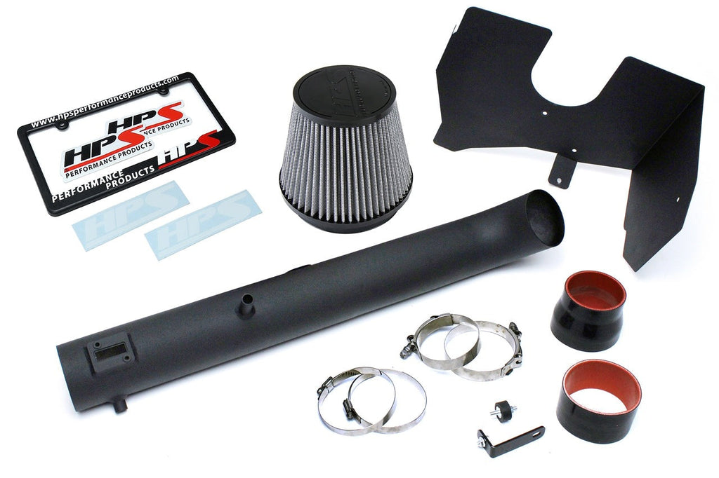 HPS Performance Shortram Air Intake Kit 2005-2012 Nissan Pathfinder 4.0L V6, Includes Heat Shield, Black