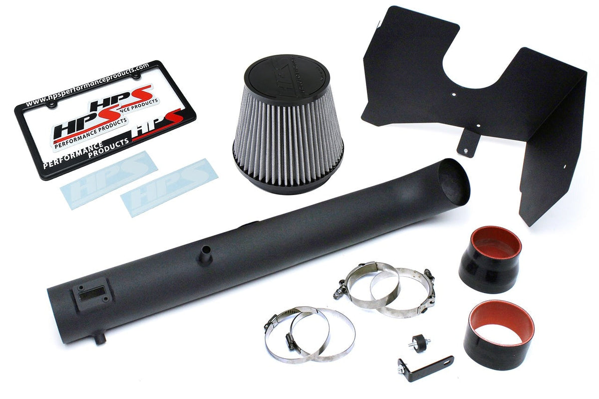 HPS Performance Shortram Air Intake Kit 2005-2012 Nissan Pathfinder 4.0L V6, Includes Heat Shield, Black