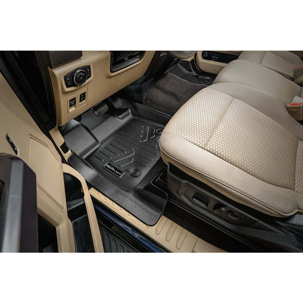 SmartCoverageTM Floor Liners For 2015-2026 Ford F-150 (1st Row Bucket) & OEM 2nd Row Under Seat Storage