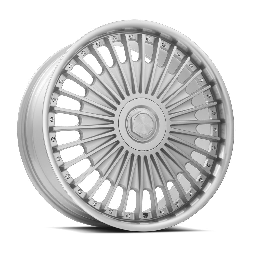 MRR VP4 22" 5x108 Silver Machined Lip