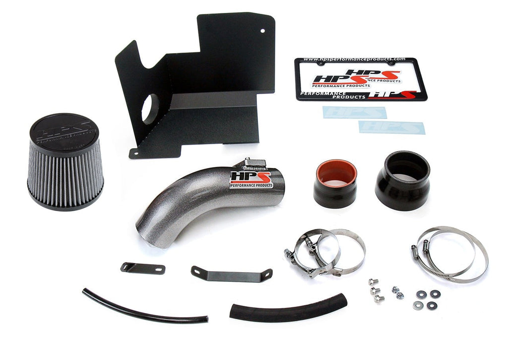 HPS Performance Shortram Air Intake Kit 2012-2015 Honda Civic Si 2.4L, Includes Heat Shield, Gunmetal