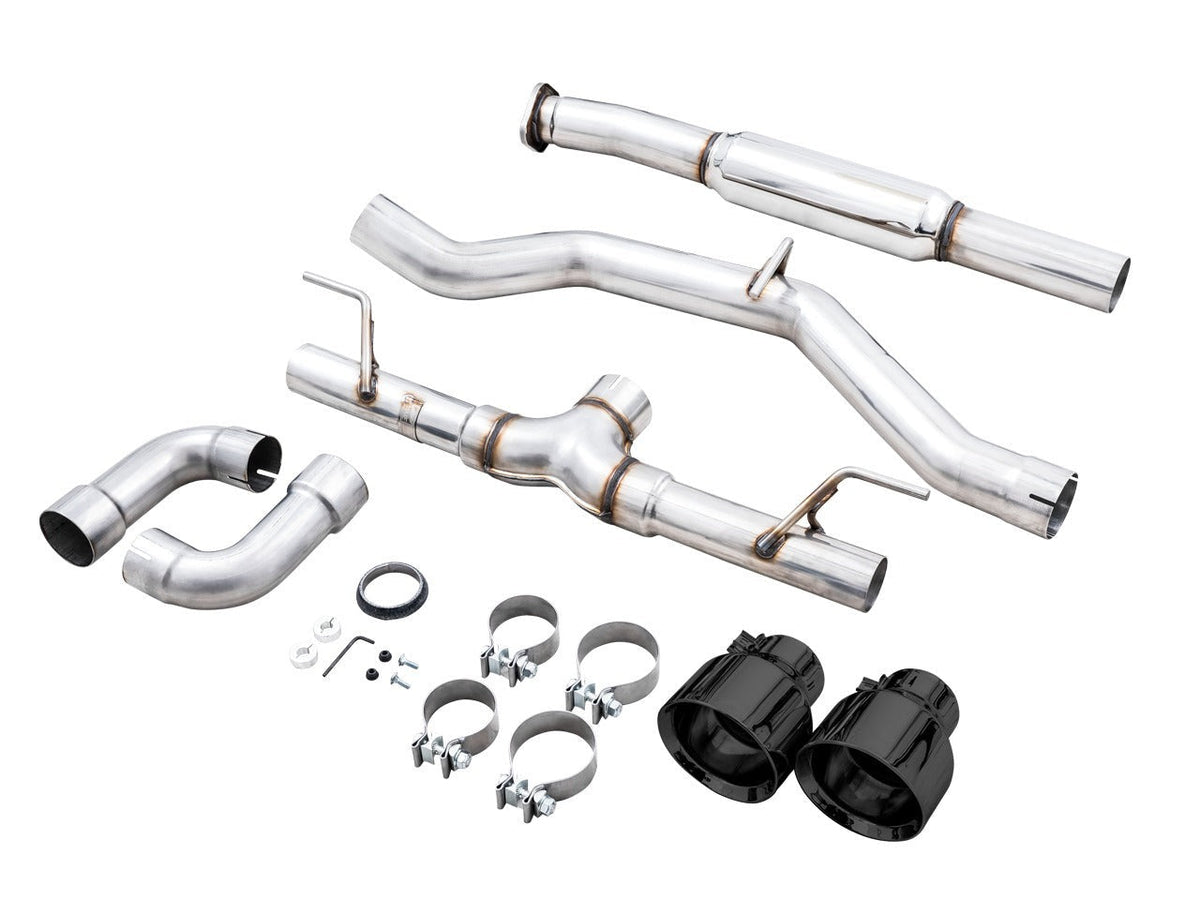 AWE Track Edition Exhaust (Diamond Black Tips) - 2013-2016 Scion FR-S / 2013-2024 Subaru BRZ / 2017-2020 Toyota 86 / 2022-2024 GR86