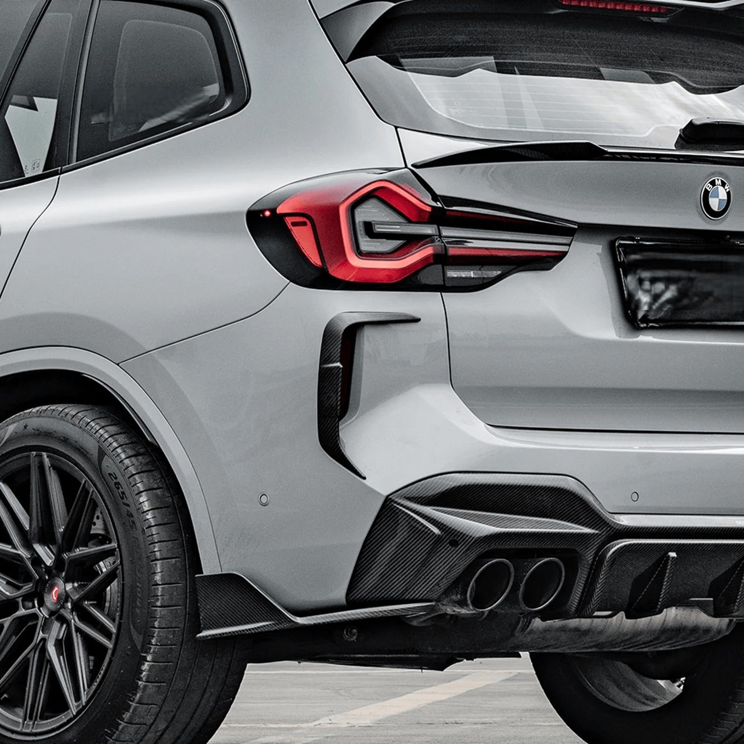 F97 X3M LCI SQ Style Dry Carbon Rear Canards