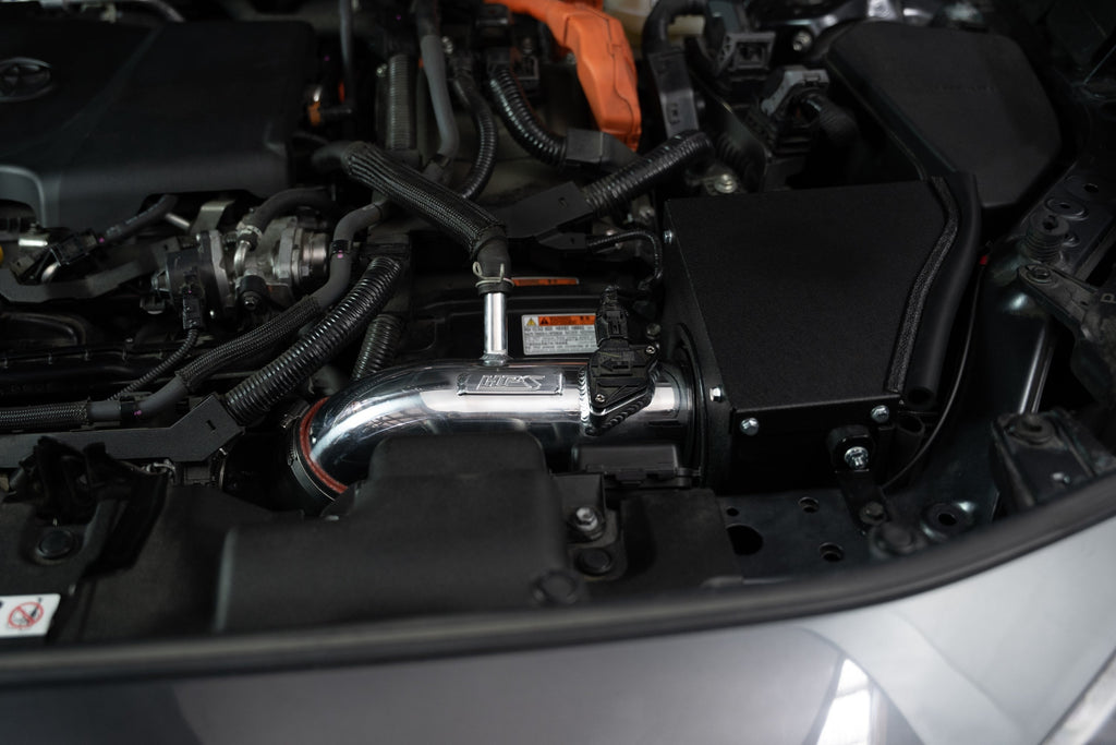 HPS Performance Air Intake Kit with Heat Shield, 2025 Toyota RAV4 Plug-in Hybrid 2.5L, Red, 827-768R