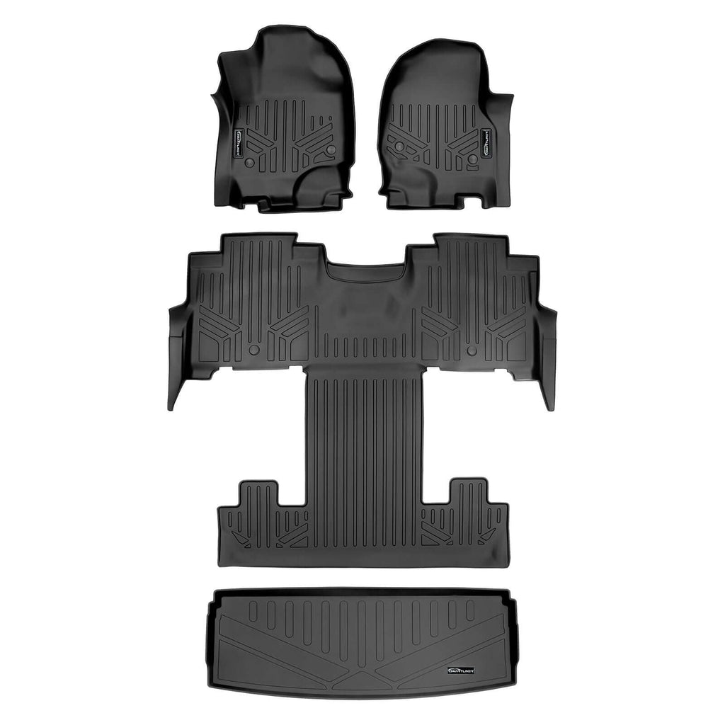 Smart TrimTM Floor Liners For 2018-2024 Ford Expedition/Lincoln Navigator 2nd Row Bucket Seats (no Max or L)