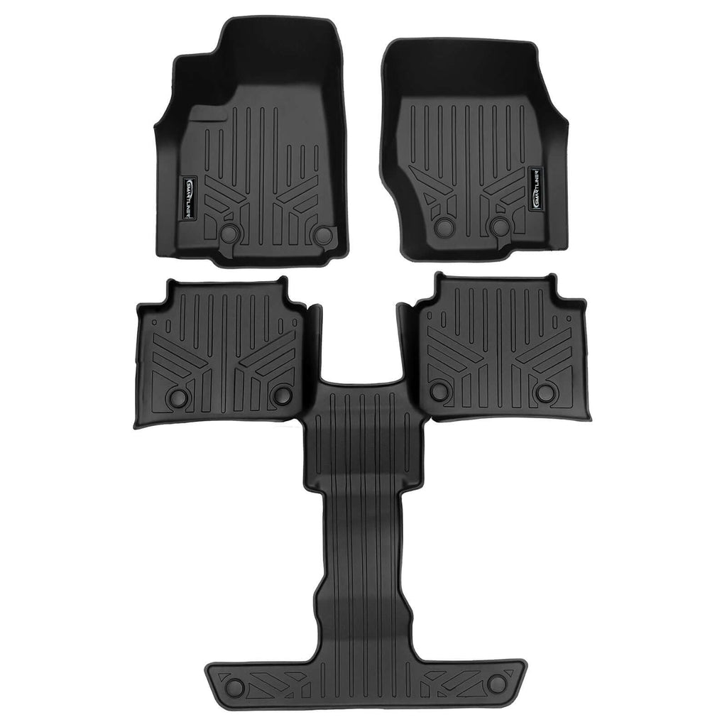 SMARTLINER Floor Liners for 2021-2026 Jeep Grand Cherokee L (2nd Row Bucket) with in between Coverage (No subwoofer)