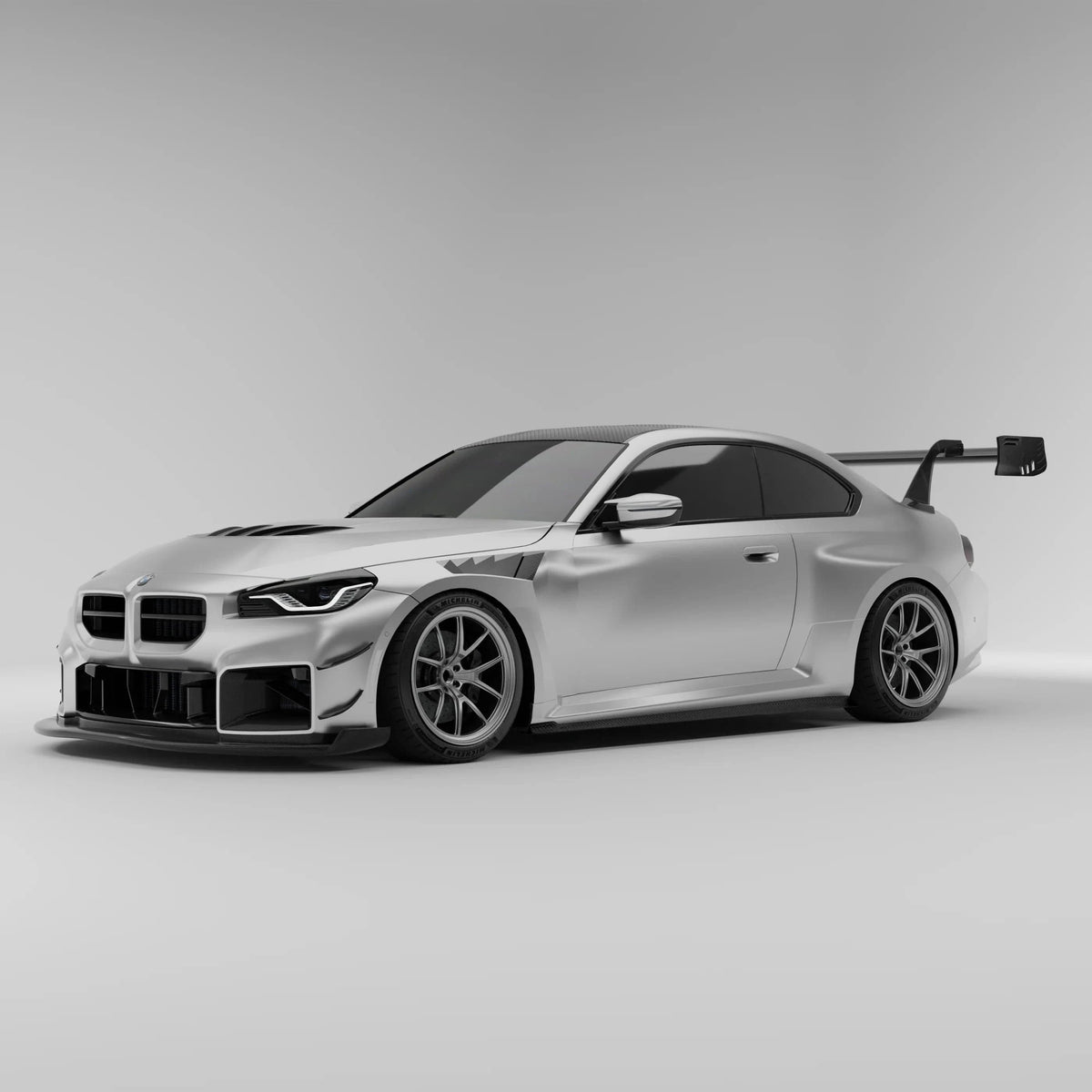 Revozport Carbon Fiber Front Splitter for BMW G87 M2 G80 G81 M3 G82 G83