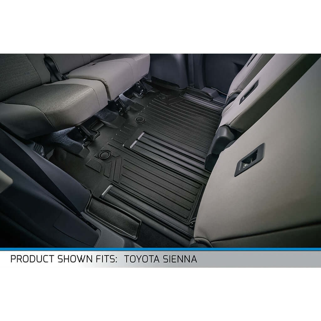 SMARTLINER Custom Fit Floor Liners For 2021-2026 Toyota Sienna with 2nd Row Bench Seat