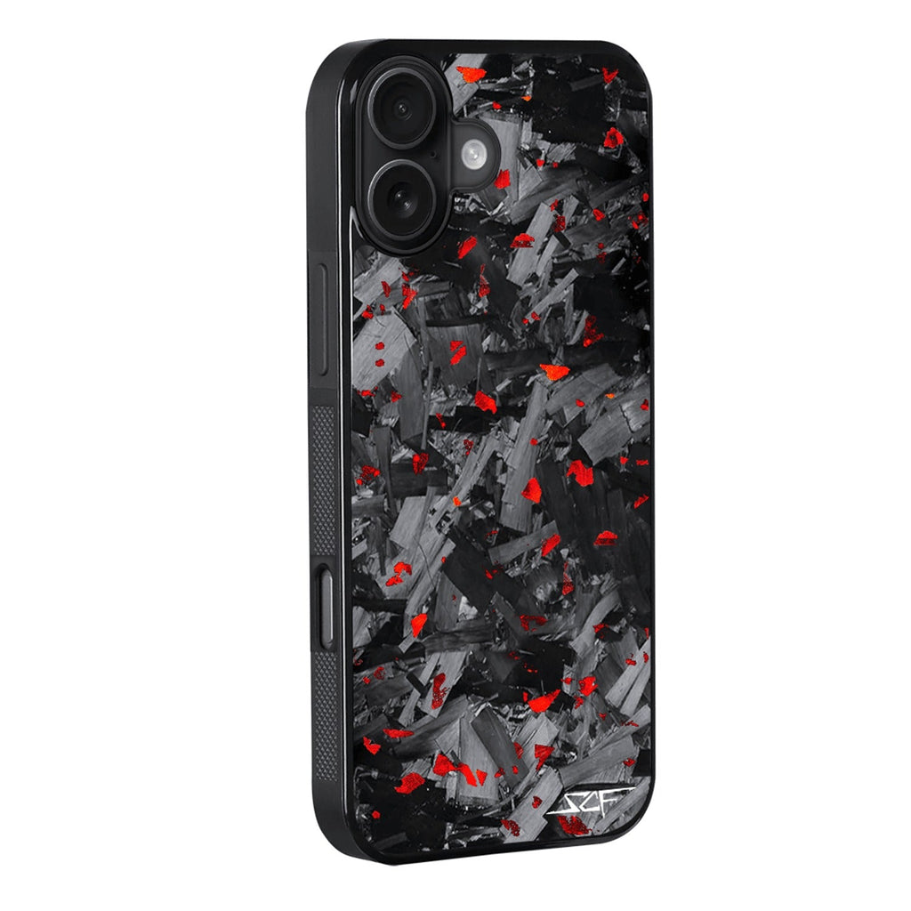 iPhone | Red Flake Forged Chunk Carbon Fiber Case | CLASSIC Series
