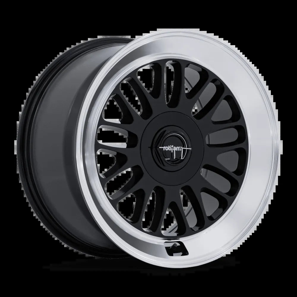 Rotiform SCP 18" 5x114.3 Gloss Black w/ Diamond Cut Lip