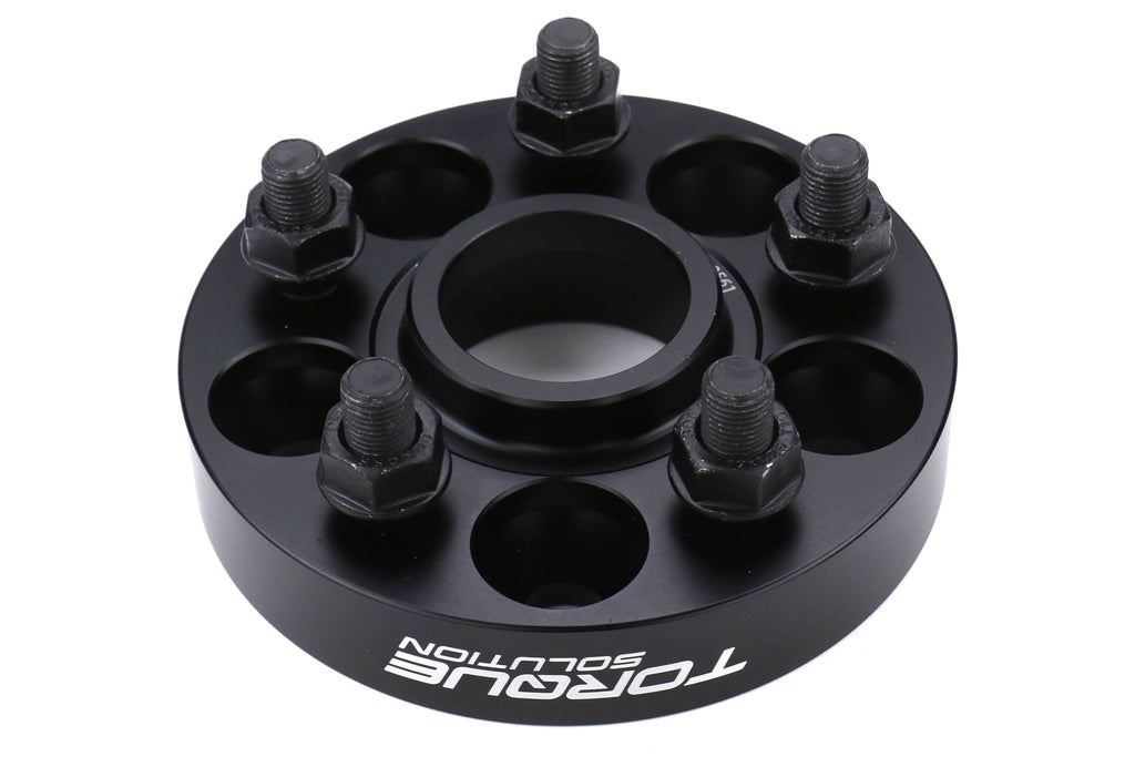 Torque Solution Forged Aluminum Wheel Spacers 5x100 25mm Pair - Subaru 2002-2014 WRX / 2003-2006 Baja / 1998-2019 Forester / 1993-2016 Impreza / 1990-2020 Legacy / 2000-2014 Outback / 2013-2021 Scion FR-S / Subaru BRZ / Toyota 86